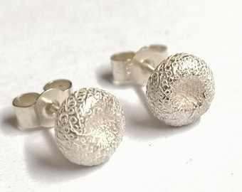 Bud Doughnut studs hand made from Sterling Silver