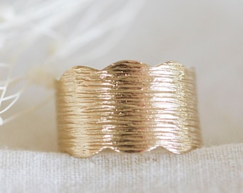 Adjustable dainty gold plated ring Sana - minimalist ring- stacking ring - engagement ring