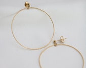 Boucles d 39 oreilles Laura plaqué or 24 carats créoles
