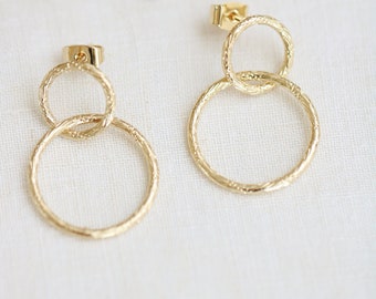 Laura earrings, dainty earrings, gold earrings, delicate earrings, dangle drop earrings, handmade earrings, gift for her