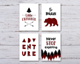 plaid nursery decor