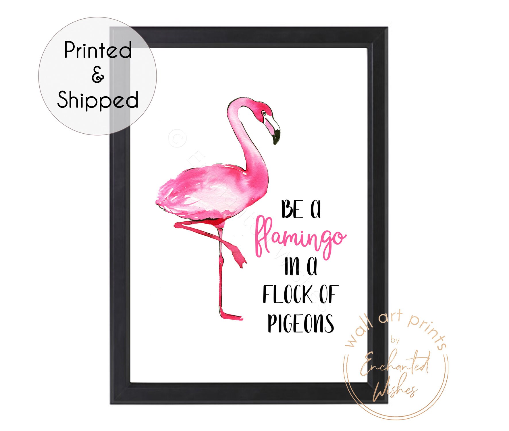Page De Garde Cahier Poésie Flamand Rose Soyez un flamant rose dans un troupeau de Pigeons Print - Etsy France