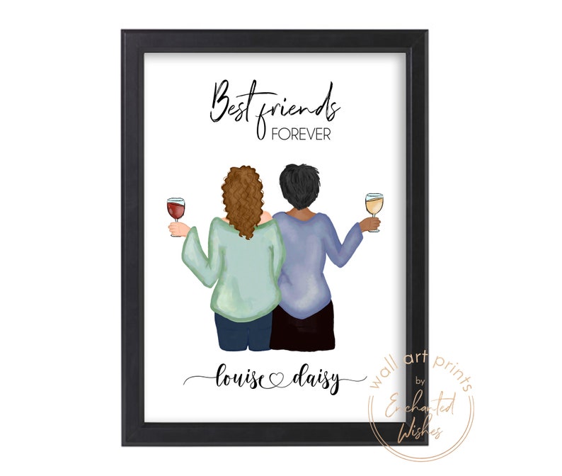 Best Friend Print Personalised Gift for Friend Friendship Etsy