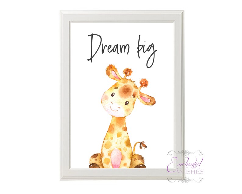 Jungle Animal Quote Nursery Prints Set of 4 Safari Animal Etsy