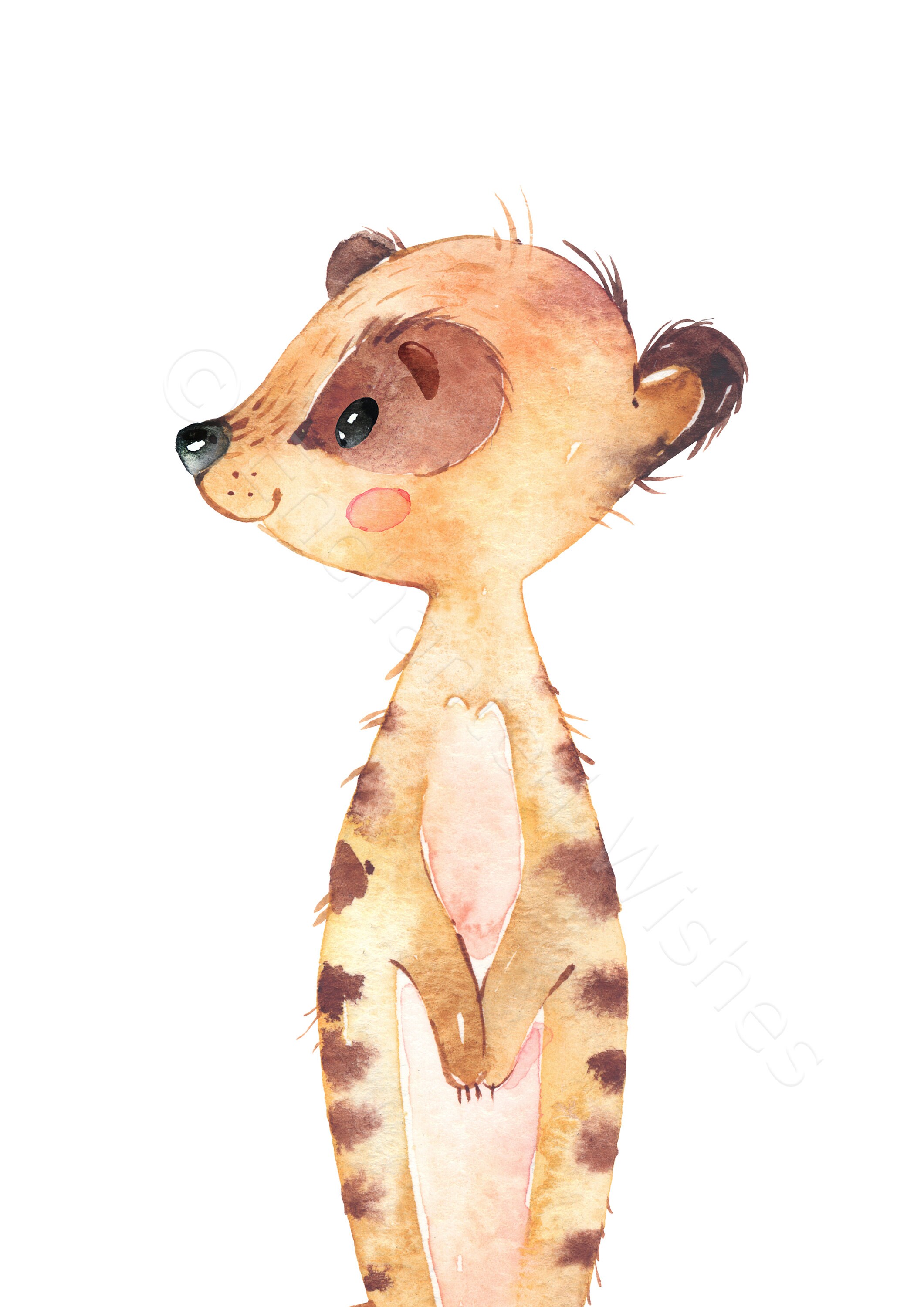 Meerkat PRINTABLE Print Set Neutral Nursery Wall Art Meerkat | Etsy