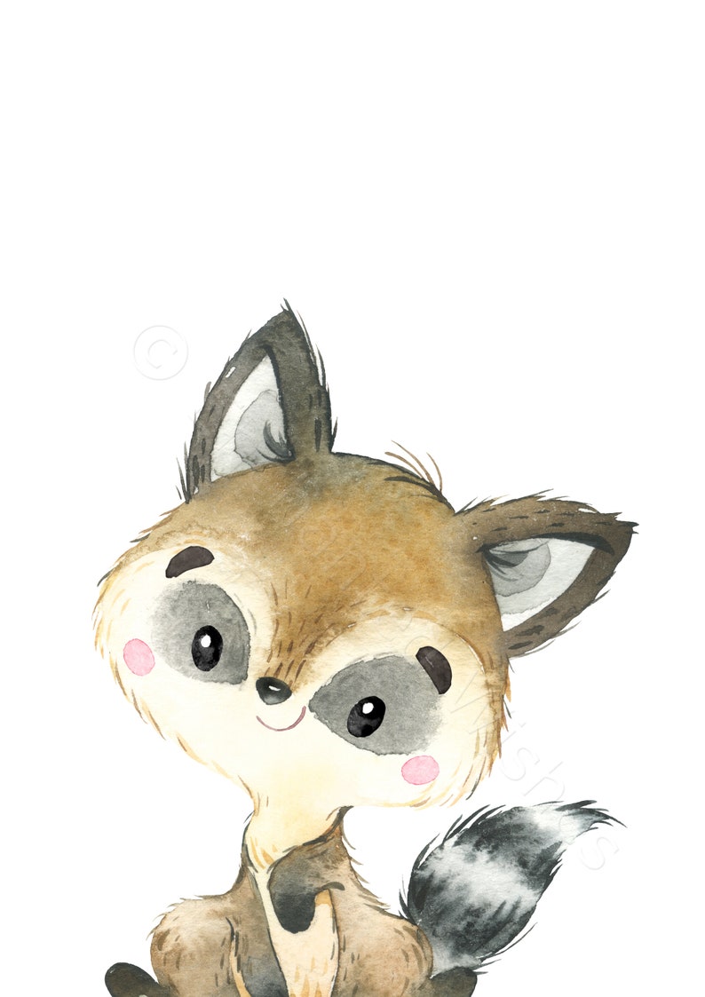 Baby Woodland Animal Nursery Prints Set of 6 Woodland Nursery Etsy