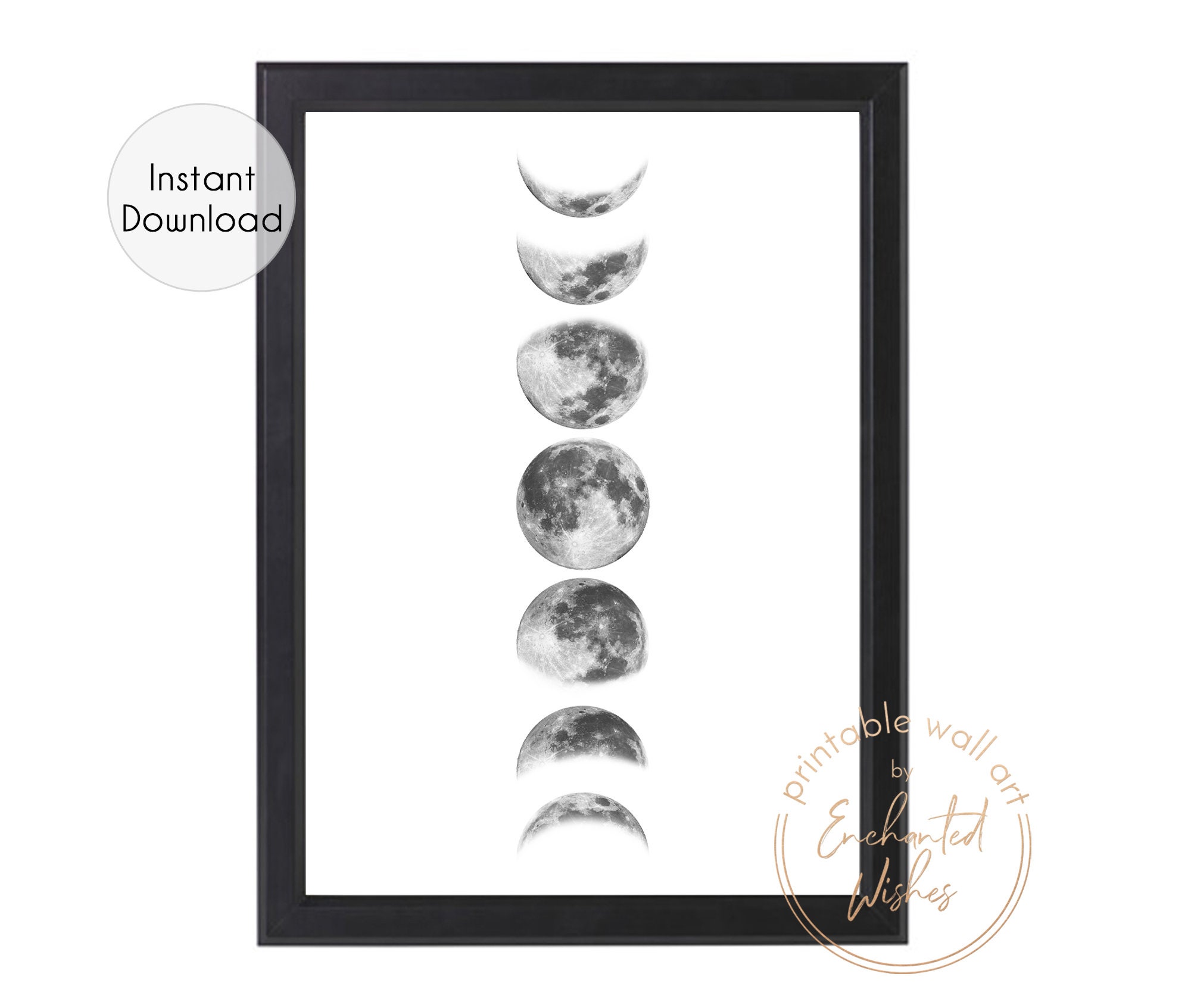 Art & Collectibles Prints Black and White Art Celestial Print Love