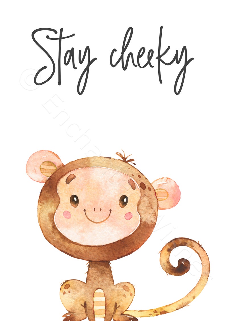 Safari Animal Quote Nursery Prints PRINTABLES Set of 6 Baby Etsy