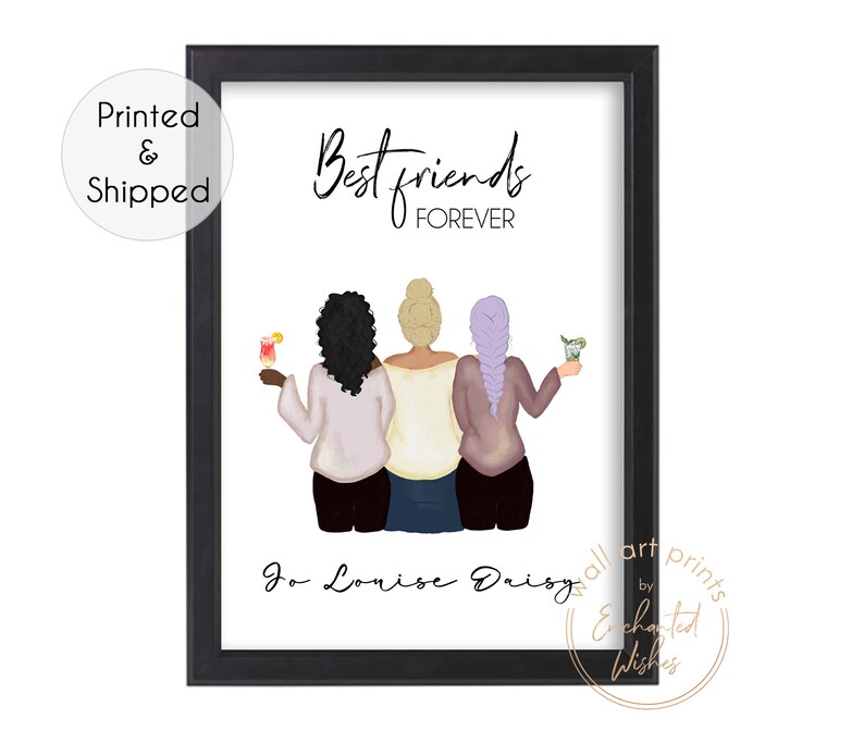 Best Friend Print Personalised Gift for Friend Friendship Etsy