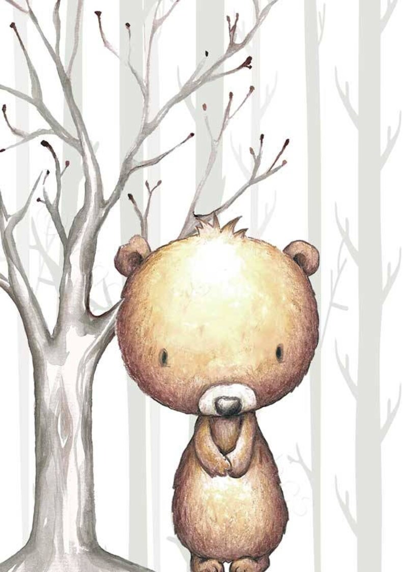 Baby Forest Animals Nursery Prints Set of 4 Baby Woodland Etsy.de