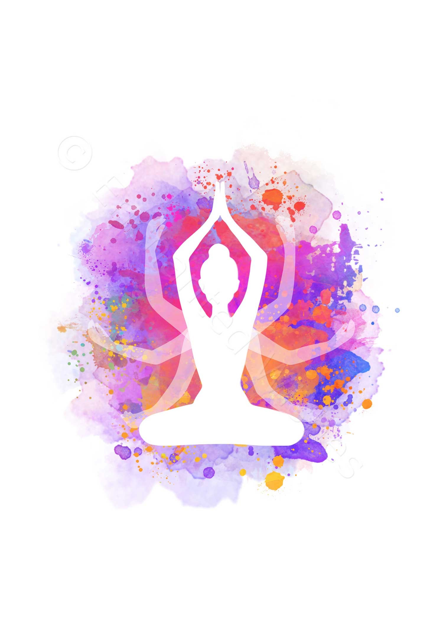 Yoga Prints Set of 8 Yoga Wall Art Yoga Prints Rainbow Etsy UK