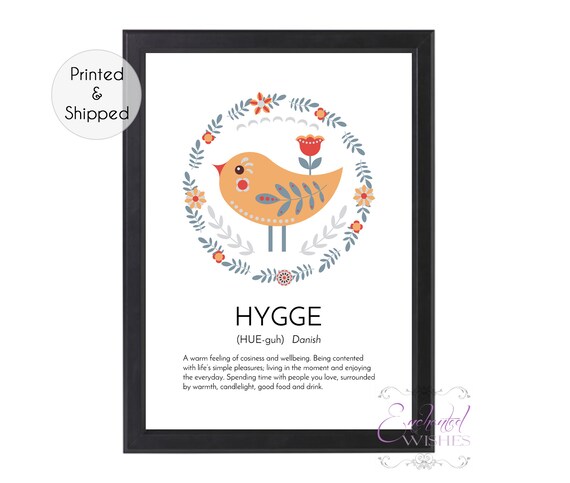 Hygge Definition Print Nordic Wall Art Scandinavian Print Hygge Definition Scandi Folk Art Hygge Print Scandinavian Wall Art Hygge