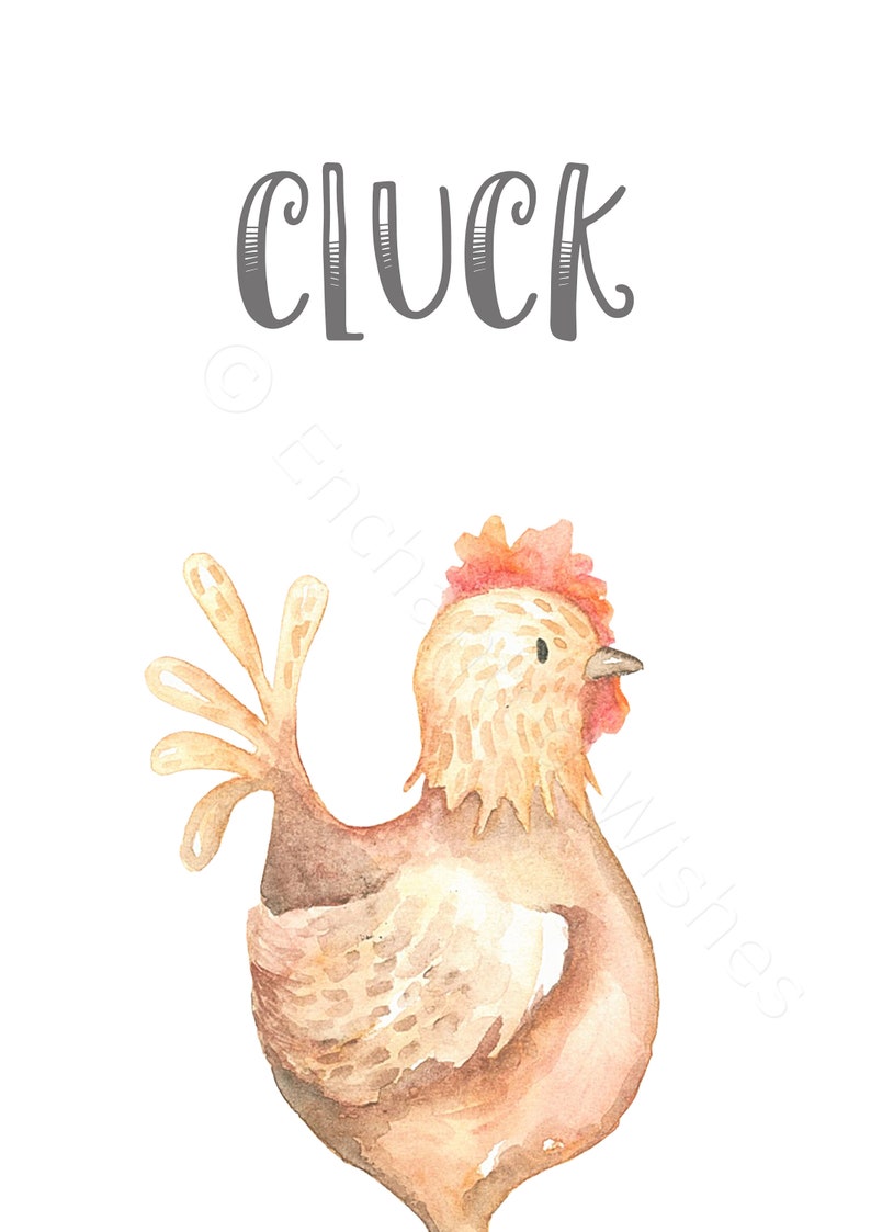 Farm Animal Nursery Prints 6 Set Baby Farm Animal Noise Etsy