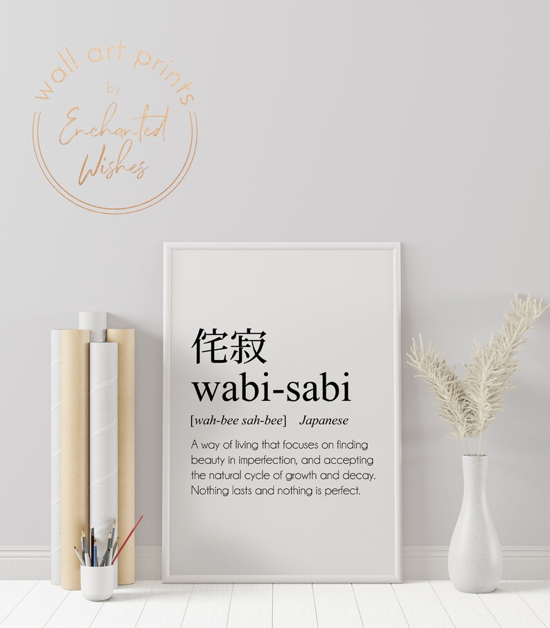 Beautiful Japanese Word Prints Japanese Quote Wall Art Etsy
