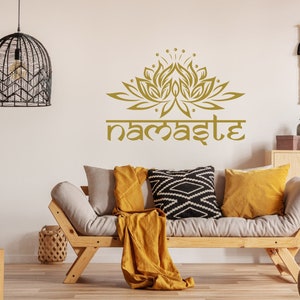 Namaste Wall Decal Lotus Flower Vinyl Sticker Decals Quotes - Etsy