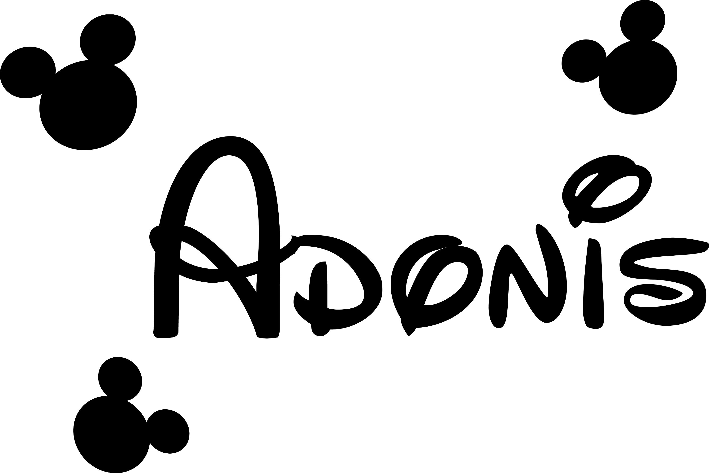 Mickey Mouse Wall Decal Name Boy Vinyl Sticker Decals Custom Etsy