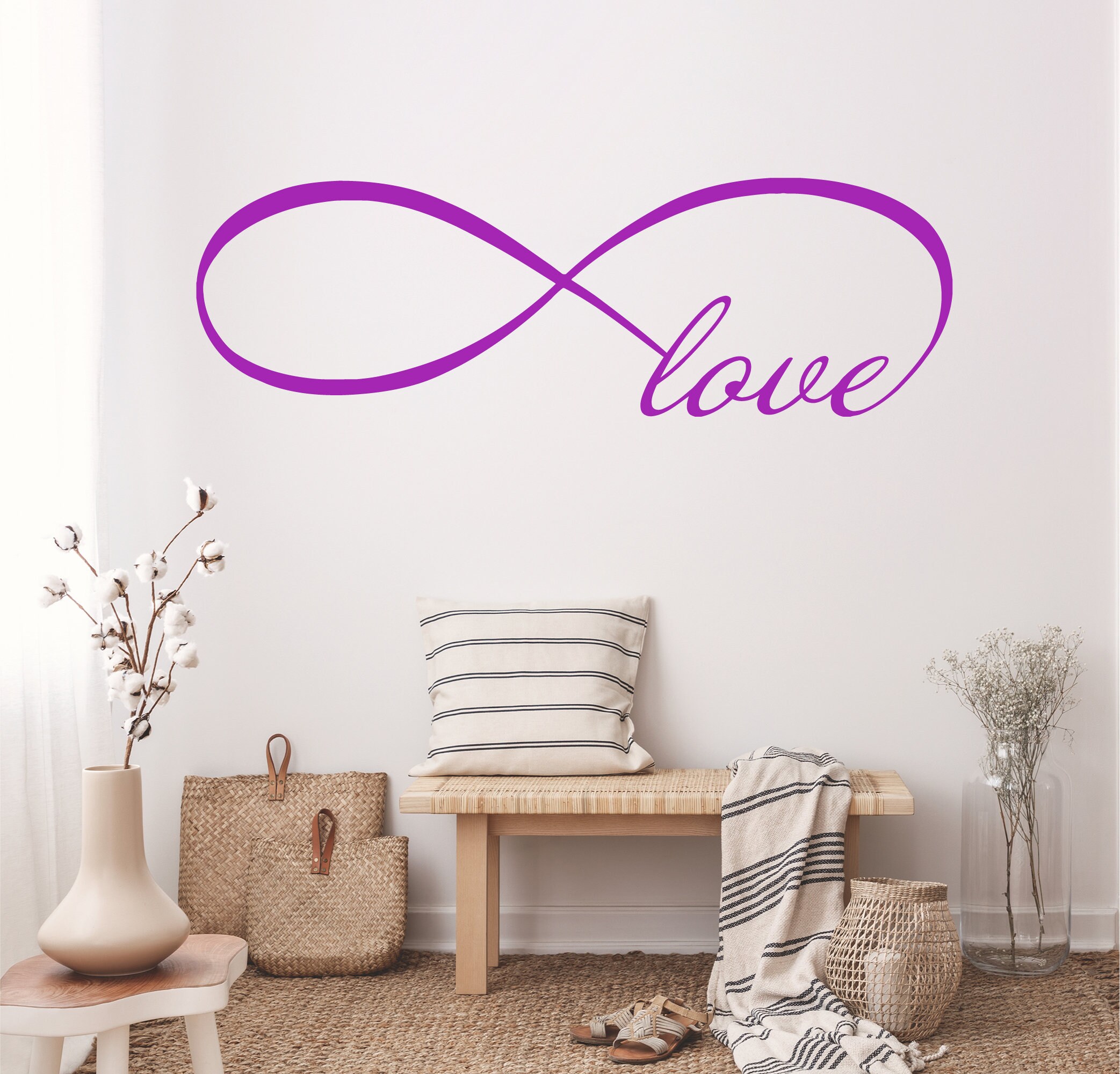 Love Wall Decal Infinity Symbol Bedroom Quote Vinyl Sticker - Etsy