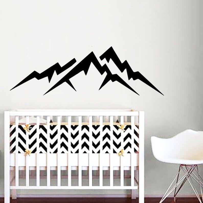Mountain Wall Decal Vinyl Sticker Decals Mountains Wall Decal Etsy