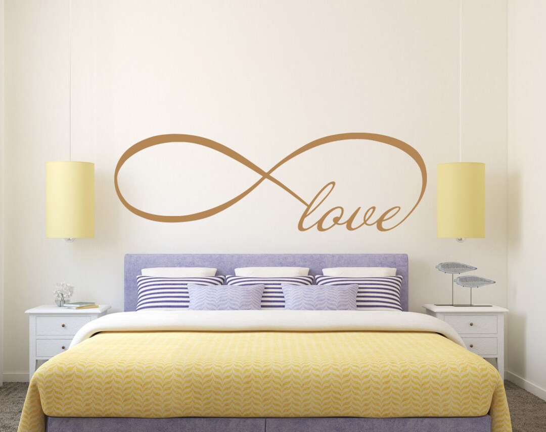 Love Wall Decal Infinity Symbol Bedroom Quote Vinyl Sticker - Etsy