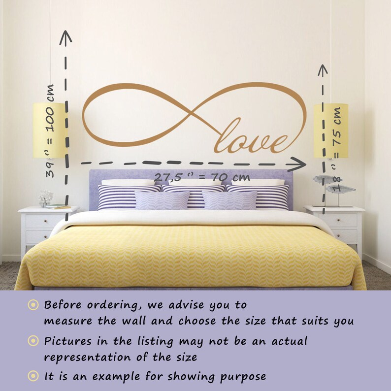 Love Wall Decal Infinity Symbol Bedroom Quote Vinyl Sticker - Etsy
