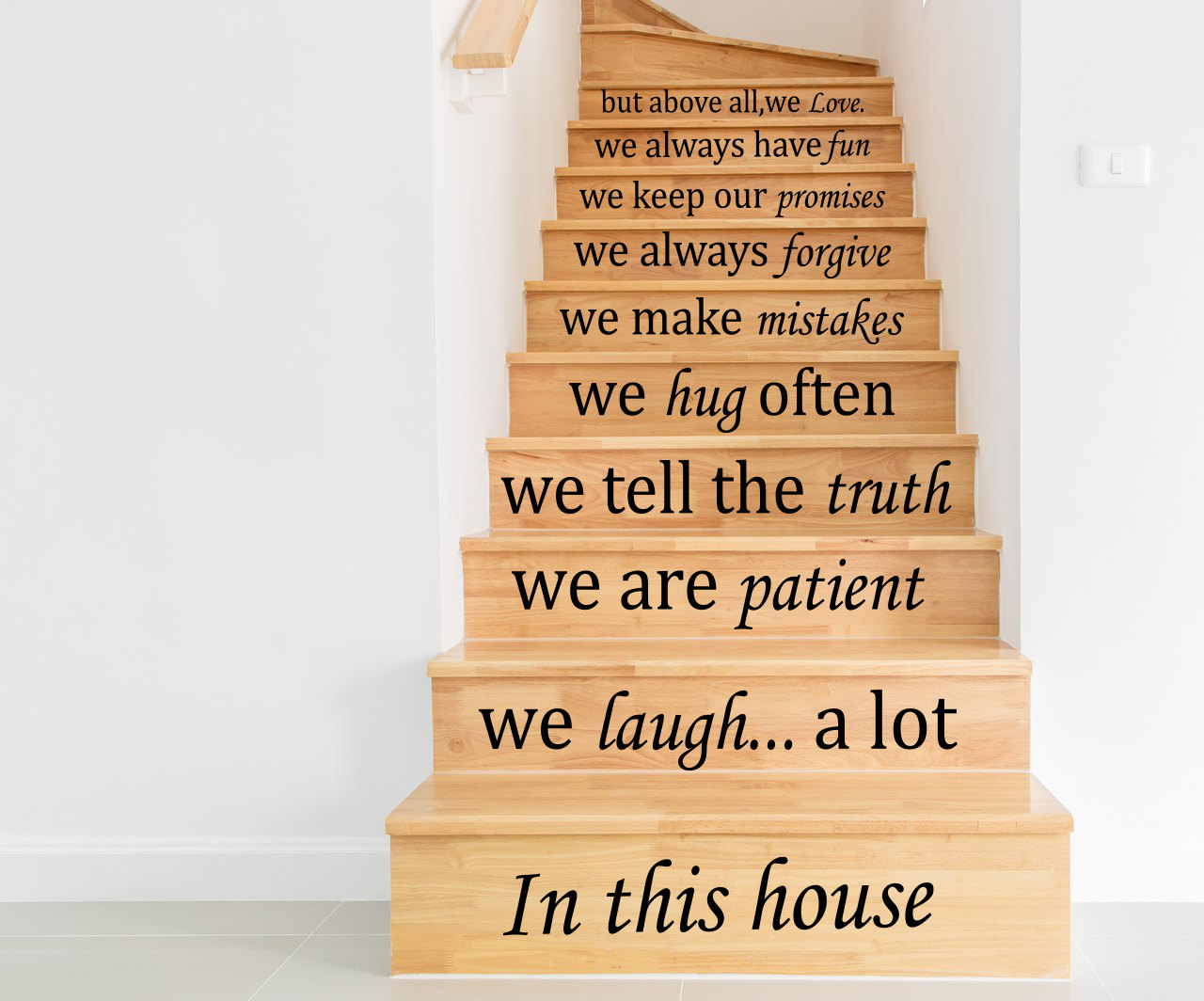 Stair Decals Quotes Stairway Decals Quote Vinyl Stickers Etsy