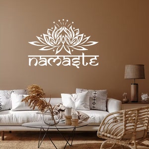 Namaste Wall Decal Lotus Flower Vinyl Sticker Decals Quotes - Etsy
