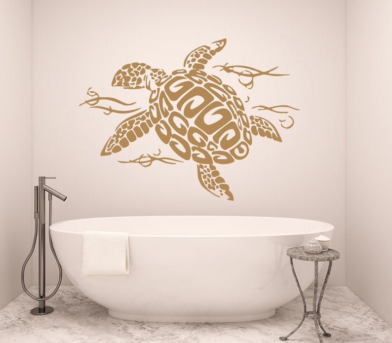 Turtle Wall Decal Tortoise Vinyl Sticker Decals Tortoiseshell Etsy