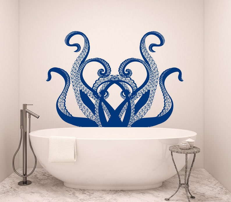 Octopus Wall Decal Tentacles Vinyl Sticker Decals Kraken Etsy