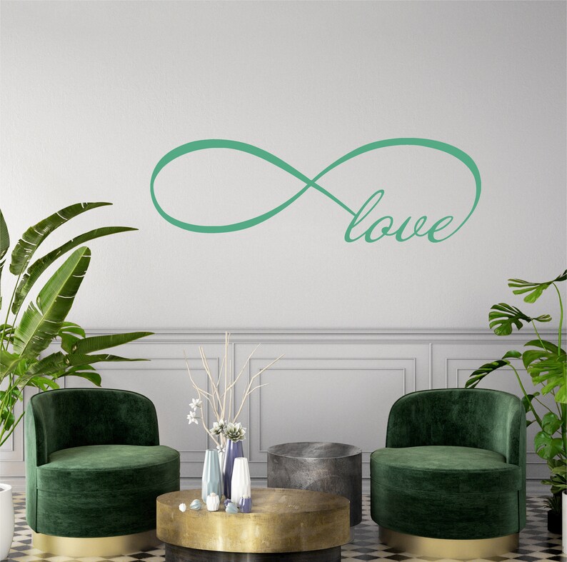Love Wall Decal Infinity Symbol Bedroom Quote Vinyl Sticker - Etsy