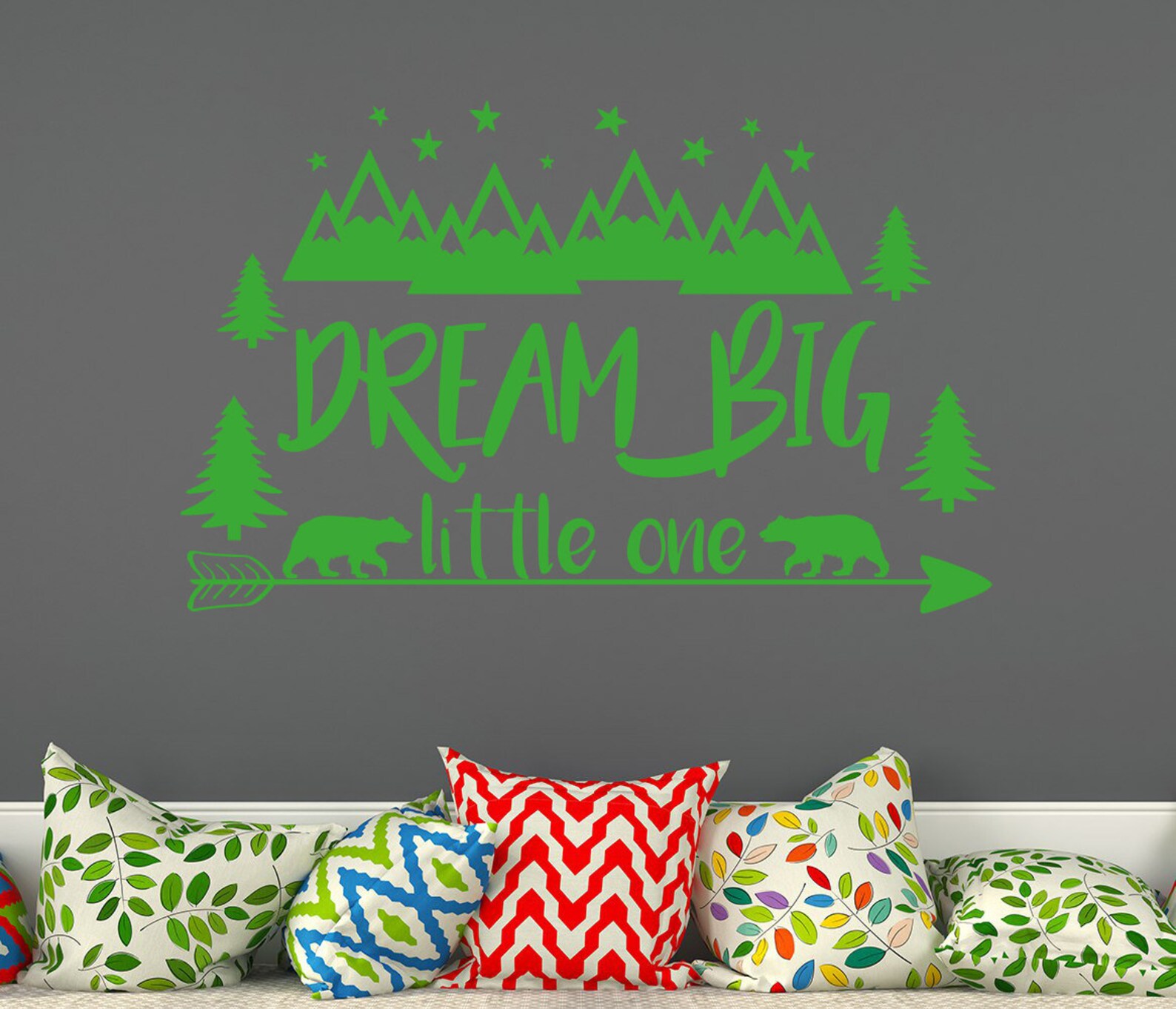 Dream Big Little One Quote Wall Decal Dream Big Nursery Wall - Etsy