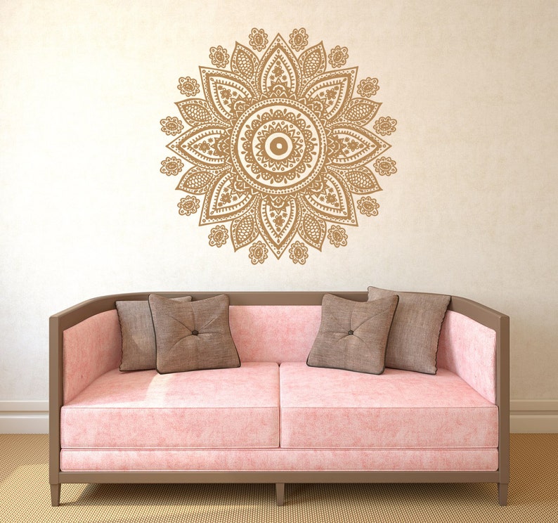 Wall Decal Mandala Vinyl Sticker Decals Lotus Flower Home - Etsy