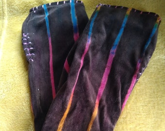 Velvet Tie Dye Wrist Warmers