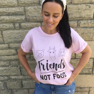 Vegan Ladies tee - friends not food