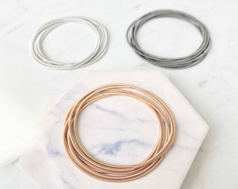 Guitar String Bracelet Stacks - Stainless Steel