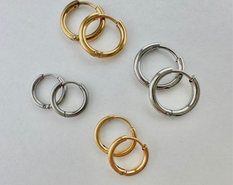 Hoop Earrings for Charms, 5 Sizes, Stainless Steel