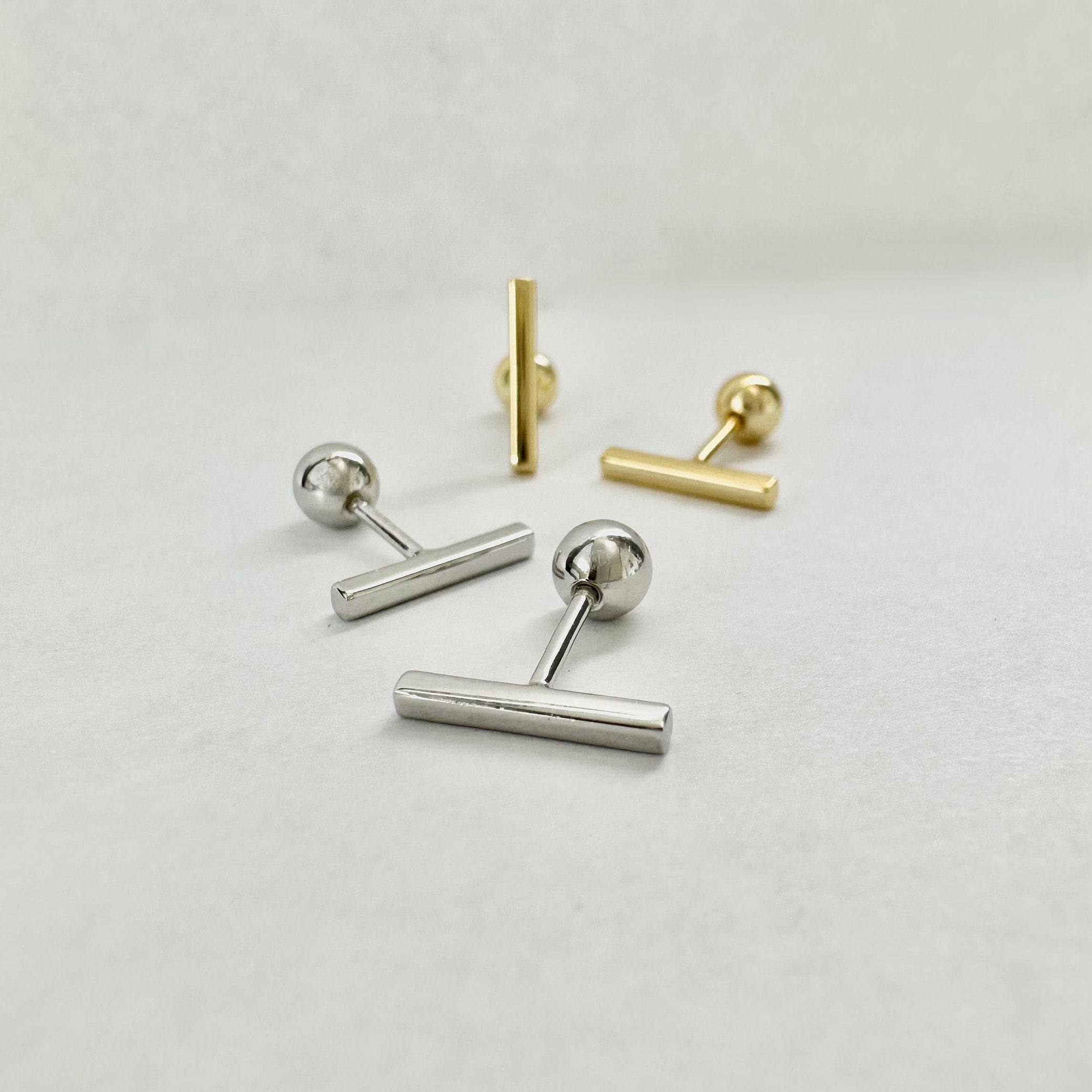 Twisted Bar Earrings - Etsy