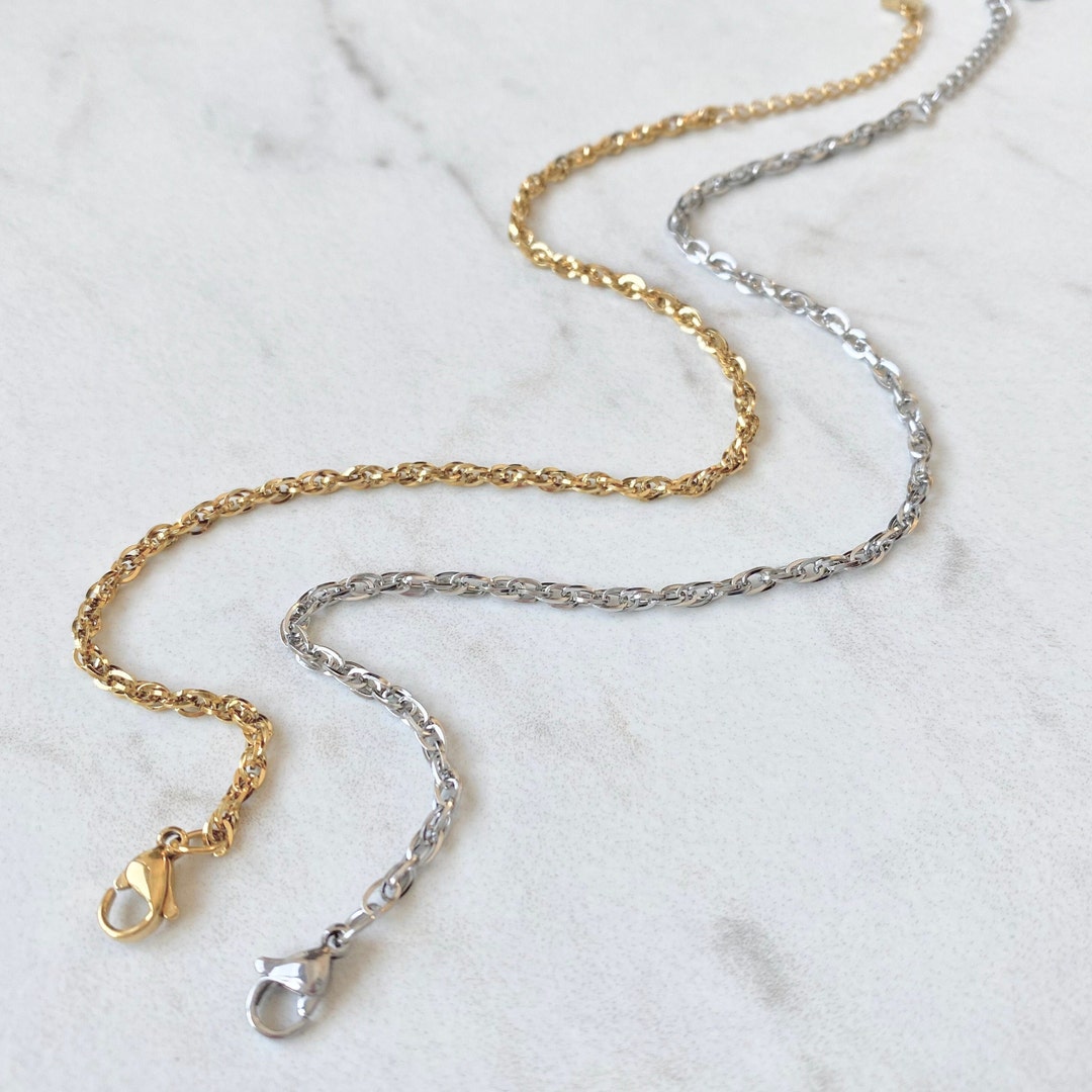 Sparkle Chain Anklet, Stainless Steel Ankle Bracelet