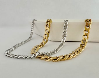 Curb Link Chain Necklace - Stainless Steel