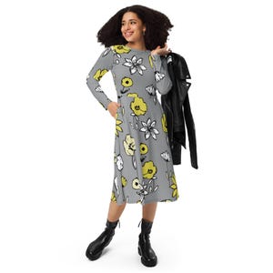 Long sleeve midi dress