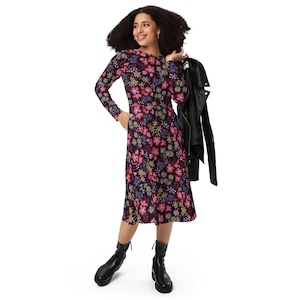 Long sleeve midi dress