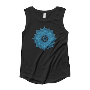 Mandala Ladies’ Cap Sleeve T-Shirt