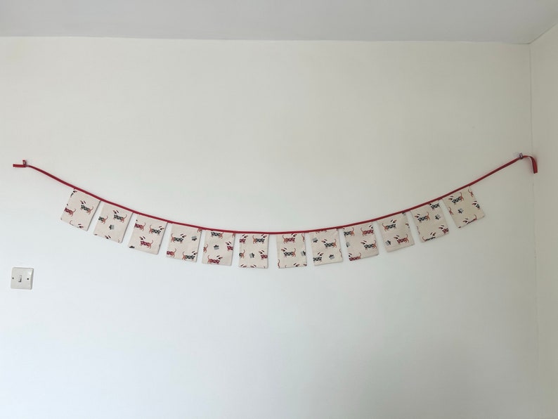 Dachshund Christmas bunting. Sausage dog daxie puppy modern Christmas décor image 8