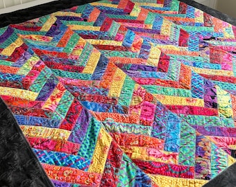 Kaffe fassett fabric double bed quilt
