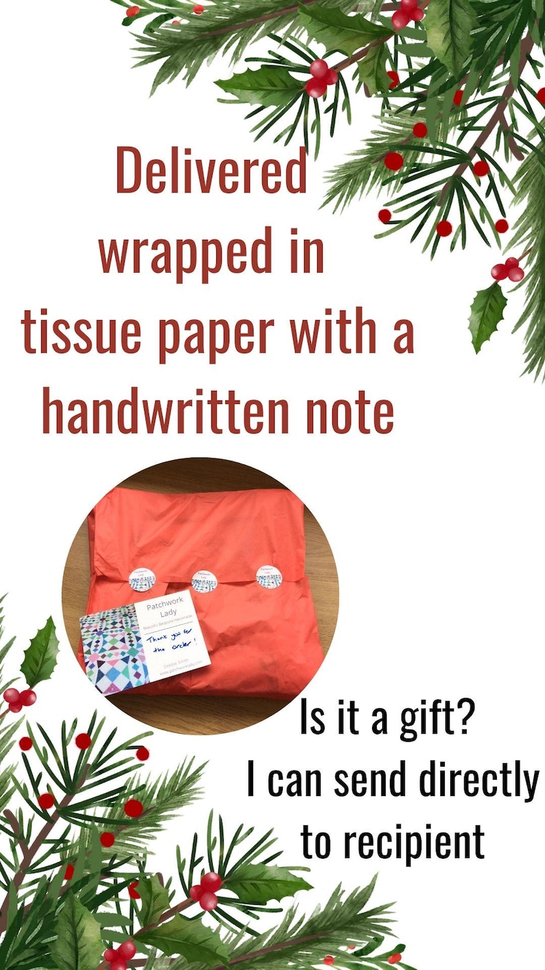 May include: A red tissue paper package with a handwritten note that says "Thank you for the order!"  The package is sealed with white stickers. The text "Is it a gift? I can send directly to recipient" is written below the package.