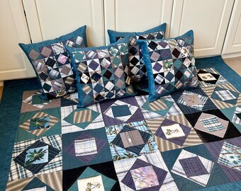 Custom Memory Quilt: Bespoke Keepsake Blanket, Made From Loved Ones' Clothes
