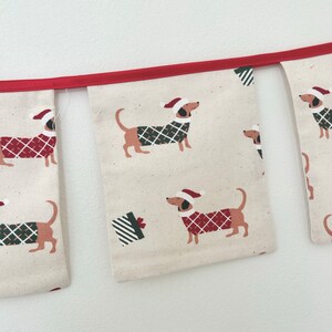 Dachshund Christmas bunting. Sausage dog daxie puppy modern Christmas décor image 10