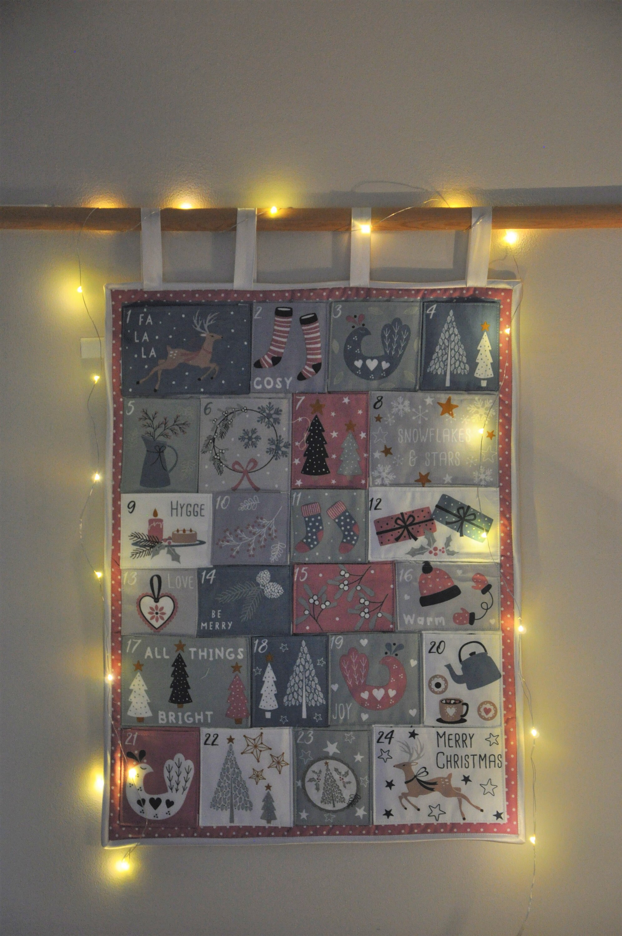 Scandi Hygge Advent Calendar From Panel 24 Pockets Etsy