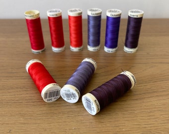 Gutermann Sew All Polyester Thread - Red and Purple