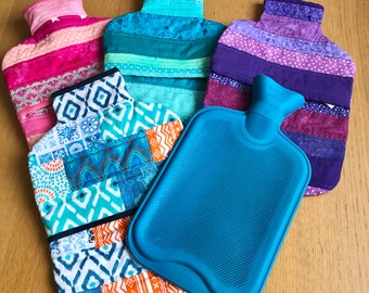 Hot water bottle patchwork cover