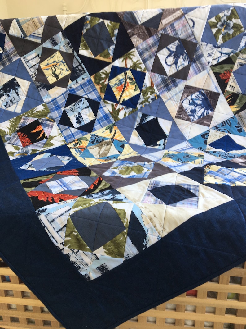 Bespoke Memory Quilt Keepsake Blanket Made From Shirts or Etsy UK